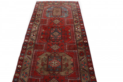 Klassischer Vintage-Teppich Azerbajan Läufer in 330x110 (5 / 6)