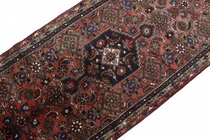 Klassischer Vintage-Teppich Hamadan Läufer in 300x100 (5 / 5)