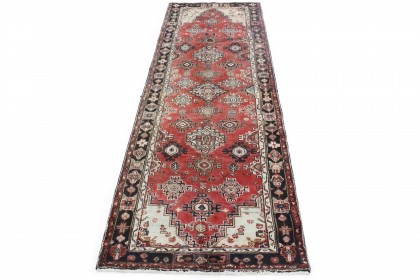 Traditional Vintage Rug Hamadan Runner in 290x100