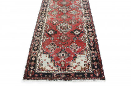 Traditional Vintage Rug Hamadan Runner in 290x100 (3 / 4)