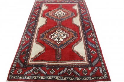 Traditional Vintage Rug Azerbajan in 210x130 (3 / 6)