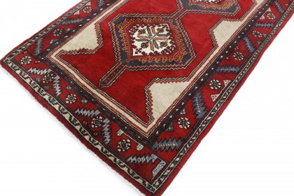 Traditional Vintage Rug Azerbajan in 210x130 (6 / 6)