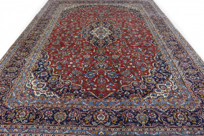 Klassischer Vintage-Teppich Kashan in 410x300 (2 / 10)
