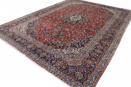 Klassischer Vintage-Teppich Kashan in 410x300 (3 / 10)