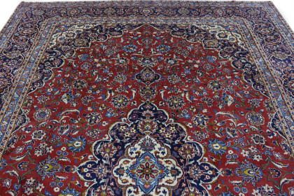Klassischer Vintage-Teppich Kashan in 410x300 (4 / 10)