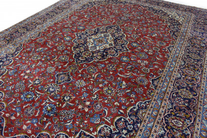 Klassischer Vintage-Teppich Kashan in 410x300 (5 / 10)