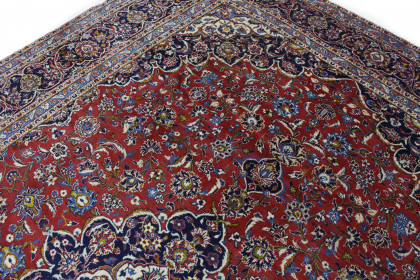 Klassischer Vintage-Teppich Kashan in 410x300 (8 / 10)