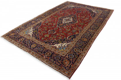 Traditional Vintage Rug Kashan in 310x200 (2 / 6)