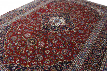 Traditional Vintage Rug Kashan in 410x300 (5 / 8)