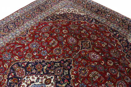 Traditional Vintage Rug Kashan in 410x300 (7 / 8)