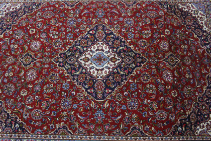 Traditional Vintage Rug Kashan in 410x300 (8 / 8)