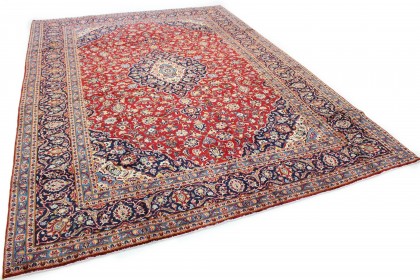 Klassischer Vintage-Teppich Kashan in 420x300 (4 / 8)