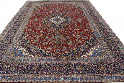 Klassischer Vintage-Teppich Kashan in 410x290 (2 / 9)