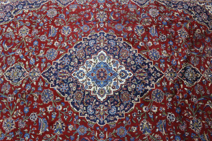 Klassischer Vintage-Teppich Kashan in 410x290 (8 / 9)