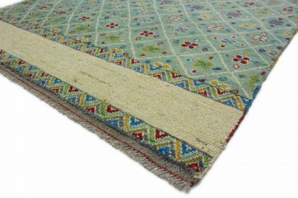 Nomadic Design Teppich Türkis Beige in 240x170 (5 / 10)