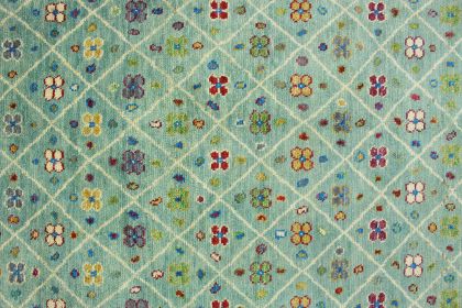 Nomadic Design Teppich Türkis Beige in 240x170 (8 / 10)