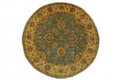 Ziegler Rug Round Beige Blue in 160x160cm (1 / 5) Ziegler Rug Round Beige Blue in 160x160cm (1 / 5)
