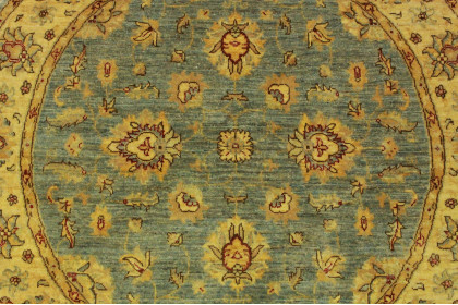 Ziegler Rug Round Beige Blue in 160x160cm (2 / 5) Ziegler Rug Round Beige Blue in 160x160cm (2 / 5)