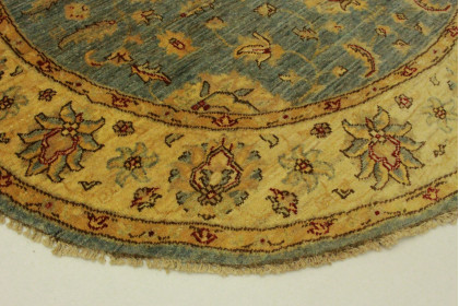 Ziegler Rug Round Beige Blue in 160x160cm (3 / 5) Ziegler Rug Round Beige Blue in 160x160cm (3 / 5)