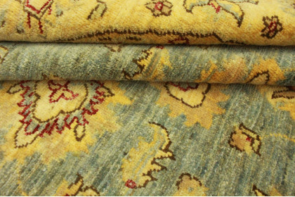 Ziegler Rug Round Beige Blue in 160x160cm (5 / 5) Ziegler Rug Round Beige Blue in 160x160cm (5 / 5)