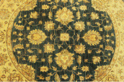 Ziegler Teppich Rund Beige Dunkelblau in 150x150cm (2 / 5) Ziegler Teppich Rund Beige Dunkelblau in 150x150cm (2 / 5)