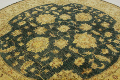 Ziegler Teppich Rund Beige Dunkelblau in 150x150cm (3 / 5) Ziegler Teppich Rund Beige Dunkelblau in 150x150cm (3 / 5)