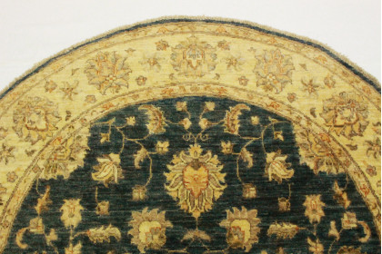 Ziegler Teppich Rund Beige Dunkelblau in 150x150cm (4 / 5) Ziegler Teppich Rund Beige Dunkelblau in 150x150cm (4 / 5)