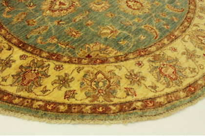 Ziegler Rug Round Beige Lightblue in 150x150cm (4 / 5) Ziegler Rug Round Beige Lightblue in 150x150cm (4 / 5)
