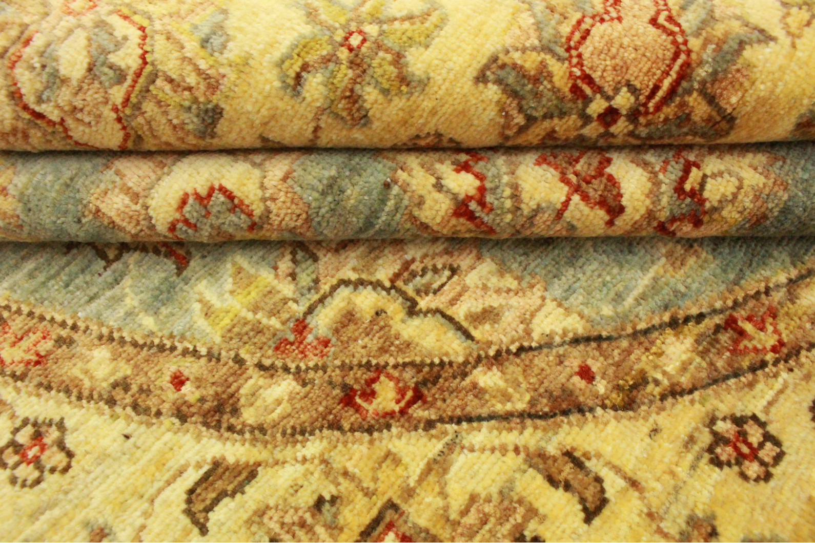 Ziegler Teppich Rund Beige Hellblau in 150x150cm (5001-45 ...