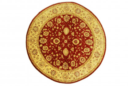Ziegler Rug Round Beige Red in 270x270cm (1 / 7) Ziegler Rug Round Beige Red in 270x270cm (1 / 7)
