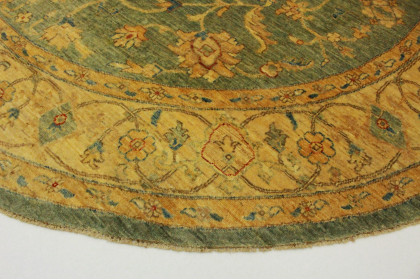 Ziegler Rug Round Beige Blue in 245x245cm (3 / 5) Ziegler Rug Round Beige Blue in 245x245cm (3 / 5)