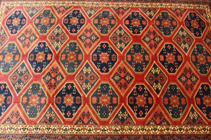Ziegler Teppich Rot Blau in 290x200 (4 / 4)