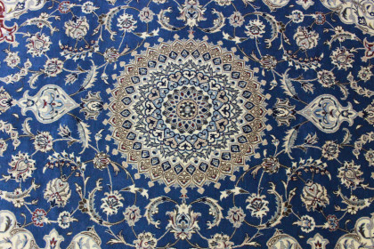 Nain Teppich Blau Weiß in 310x190 (4 / 4)