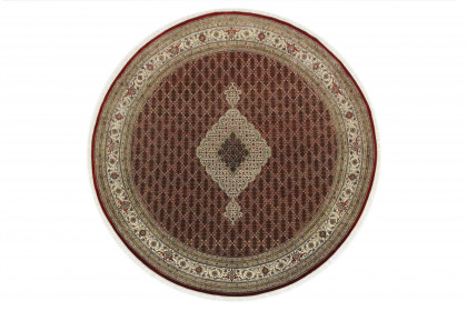 Teppich Rund Beige Rot in 250x240 (1 / 5)