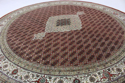 Teppich Rund Beige Rot in 250x240 (5130-26921) - carpetido.de