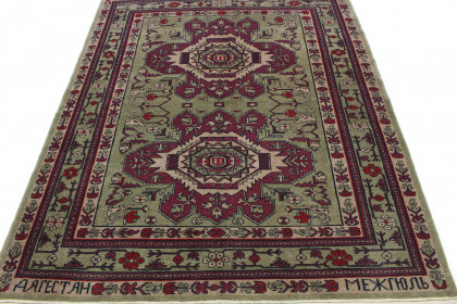 Traditional Vintage Rug Azerbajan in 190x160 (4 / 4)
