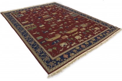 Traditional Vintage Rug Kilim in 380x260 (2 / 4)