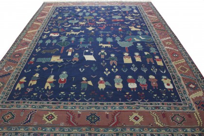 Traditional Vintage Rug Kilim in 360x280 (2 / 8)