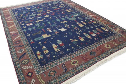 Traditional Vintage Rug Kilim in 360x280 (4 / 8)