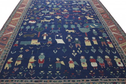 Traditional Vintage Rug Kilim in 360x280 (5 / 8)