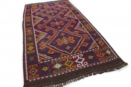 Klassischer Vintage-Teppich Kelim in 370x190 (2 / 5)