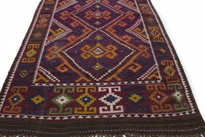 Klassischer Vintage-Teppich Kelim in 370x190 (3 / 5)