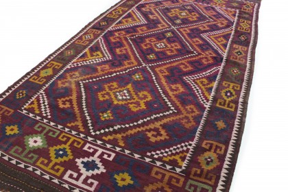 Klassischer Vintage-Teppich Kelim in 370x190 (4 / 5)