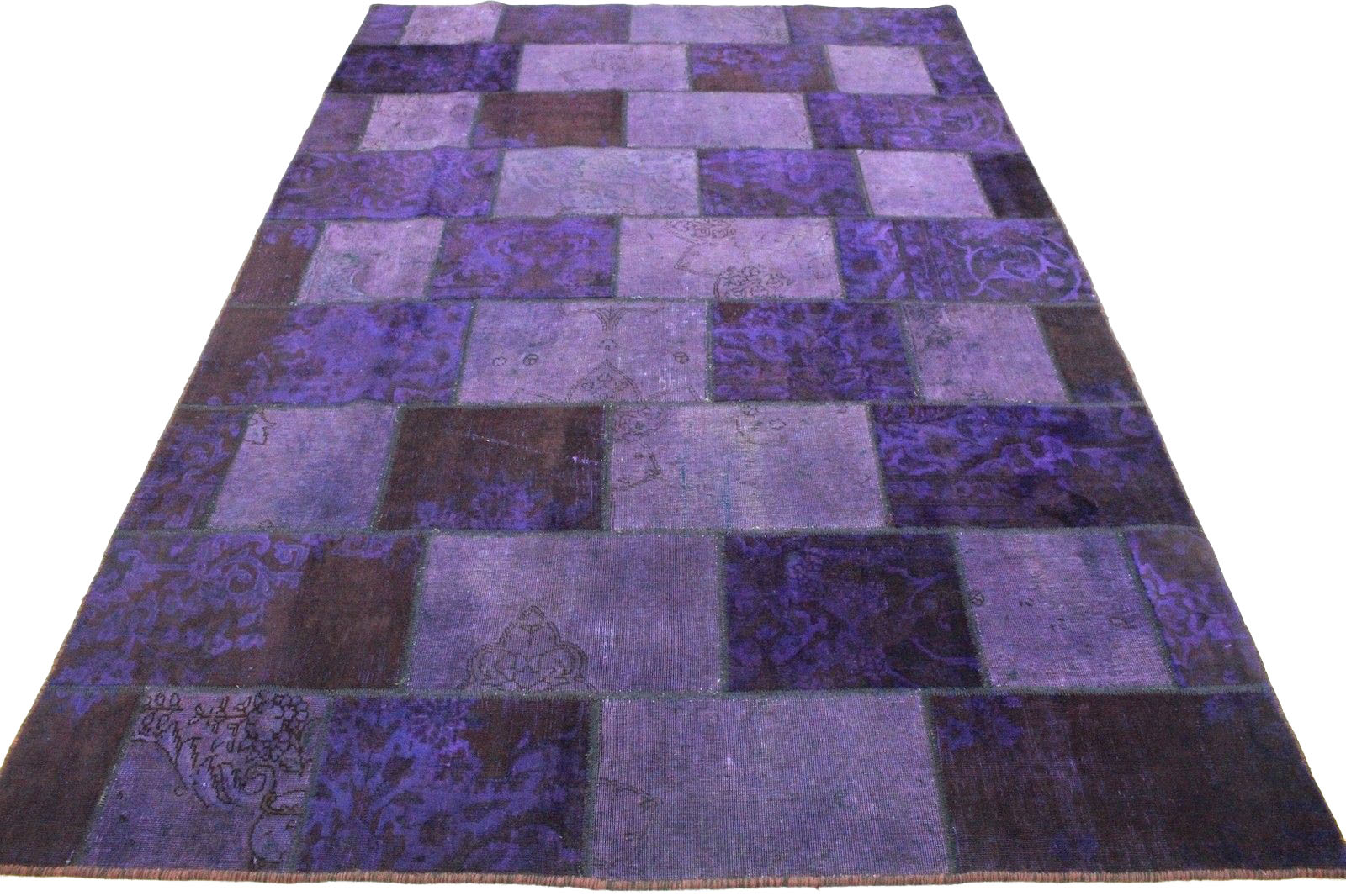 Purple Patchwork Rug Patchwork Rug Purple in 300x200cm (1001-1846) - carpetido.de